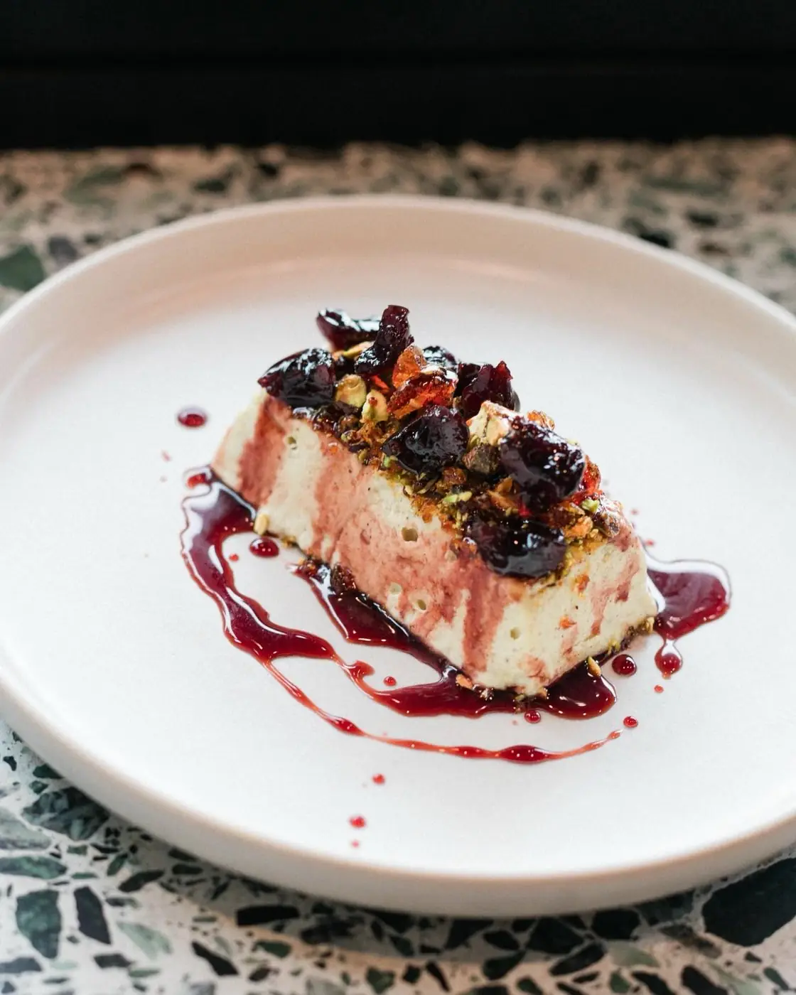 A plated dessert at Bibo Bar and Eatery